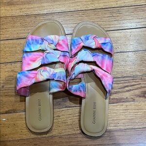 Gianni Bini Multicolor Tie-Dye Sandals